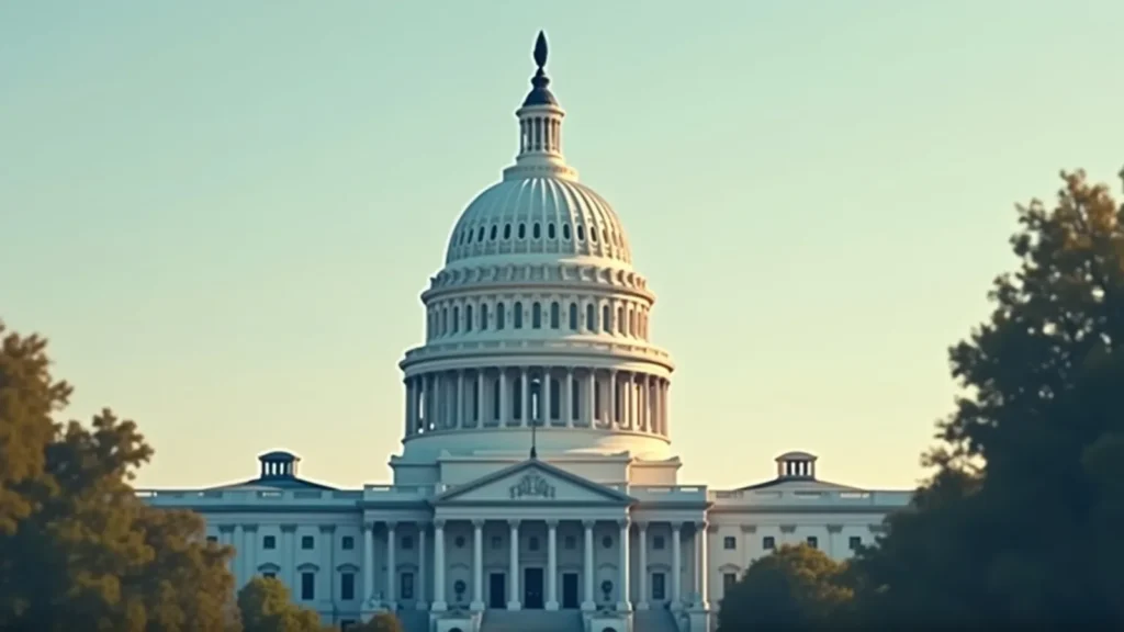 The U.S. Capitol dome in Washington, D.C., seen with trees in the foreground and a clear sky behind.